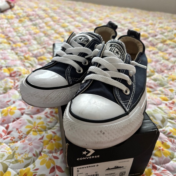 Converse Navy and White Sneakers Women - Picture 1 of 5